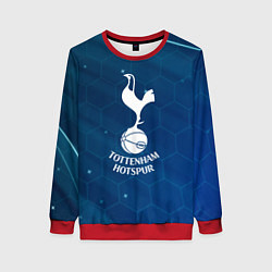 Свитшот женский Tottenham hotspur Соты абстракция, цвет: 3D-красный