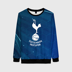 Свитшот женский Tottenham hotspur Соты абстракция, цвет: 3D-черный