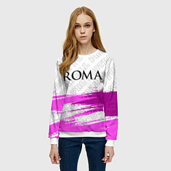 Свитшот женский Roma pro football: символ сверху, цвет: 3D-белый — фото 2