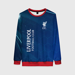 Свитшот женский Liverpool Соты Абстракция, цвет: 3D-красный