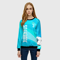 Свитшот женский Ювентус Абстракция, цвет: 3D-черный — фото 2