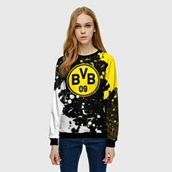 Свитшот женский Borussia Краска, цвет: 3D-черный — фото 2