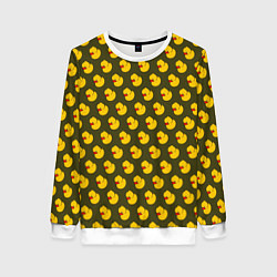 Свитшот женский Ути Коричнево-зелёный, цвет: 3D-белый