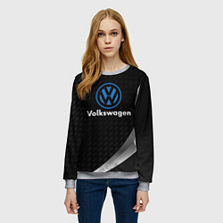 Свитшот женский Volkswagen абстракция, цвет: 3D-меланж — фото 2