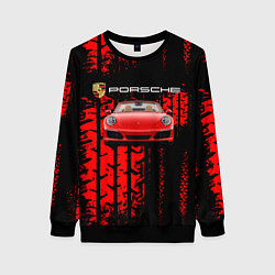 Свитшот женский Porsche - авто, цвет: 3D-черный
