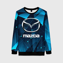 Свитшот женский Mazda - абстракция, цвет: 3D-черный