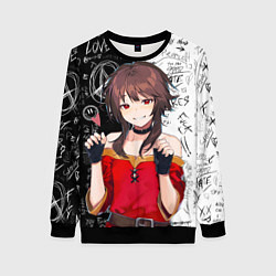 Свитшот женский Мегумин - Коносуба, цвет: 3D-черный
