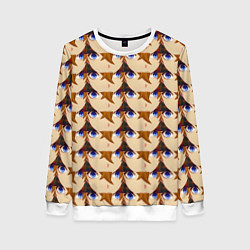 Женский свитшот Тарталья лицо МЕМ Genshin Impact