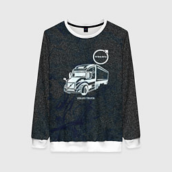 Свитшот женский Вольво грузовик, цвет: 3D-белый