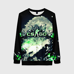 Свитшот женский CS GO green, цвет: 3D-черный