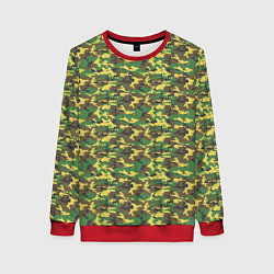 Свитшот женский Камуфляж Дубок ВСР-93 мелкий, цвет: 3D-красный