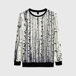 Женский свитшот Русские берёзки - роща