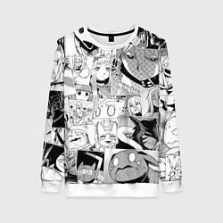 Свитшот женский Да я паук и что с того pattern, цвет: 3D-белый