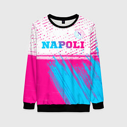 Свитшот женский Napoli neon gradient style: символ сверху, цвет: 3D-черный