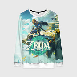 Свитшот женский The Legend of Zelda: Tears of the Kingdom Линк, цвет: 3D-белый