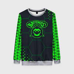 Свитшот женский Battletoads Абстракция соты, цвет: 3D-меланж