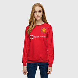 Свитшот женский Криштиану Роналду Манчестер Юнайтед форма 20222023, цвет: 3D-красный — фото 2