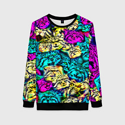 Женский свитшот Психоделические манулы