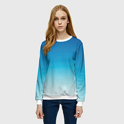 Свитшот женский Начинающаяся ночь, цвет: 3D-белый — фото 2