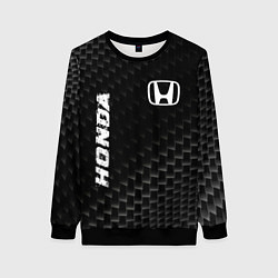 Свитшот женский Honda карбоновый фон, цвет: 3D-черный