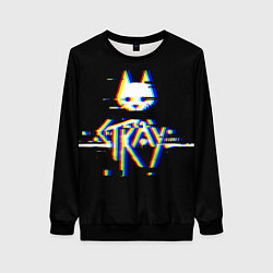 Свитшот женский Stray glitch logo, цвет: 3D-черный