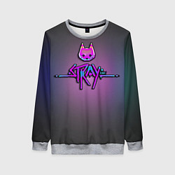 Свитшот женский Stray logo neon, цвет: 3D-меланж