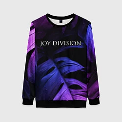 Свитшот женский Joy Division neon monstera, цвет: 3D-черный