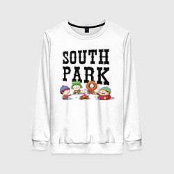 Свитшот женский South park кострёр, цвет: 3D-белый