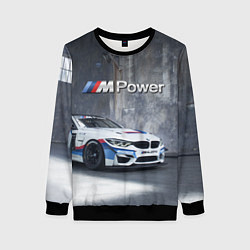 Свитшот женский BMW M4 GT4 - racing team - motorsport, цвет: 3D-черный