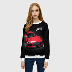 Свитшот женский Audi quattro ABT autotuning, цвет: 3D-белый — фото 2