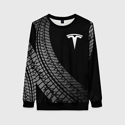 Женский свитшот Tesla tire tracks