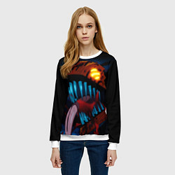 Свитшот женский Ярость человека бензопилы - Дэнджи, цвет: 3D-белый — фото 2