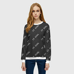 Свитшот женский Программисты - IT GIRL, цвет: 3D-белый — фото 2