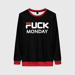 Свитшот женский Fuck monday - antibrand, fila, цвет: 3D-красный