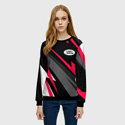Свитшот женский Land Rover fast lines, цвет: 3D-черный — фото 2