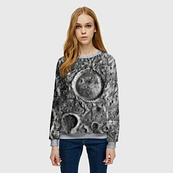 Свитшот женский Поверхность луны, цвет: 3D-меланж — фото 2