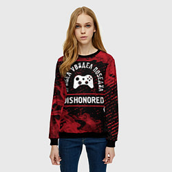 Свитшот женский Dishonored пришел, увидел, победил, цвет: 3D-черный — фото 2