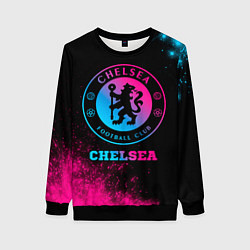 Свитшот женский Chelsea - neon gradient, цвет: 3D-черный