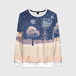 Женский свитшот Новый год ночь