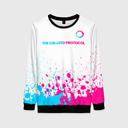 Свитшот женский The Callisto Protocol neon gradient style: символ, цвет: 3D-черный