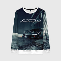 Свитшот женский Lamborghini - power - Italy, цвет: 3D-белый