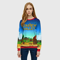 Свитшот женский Мой дом в Stardew Valley, цвет: 3D-красный — фото 2