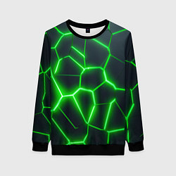 Женский свитшот Зелёные неоновые плиты