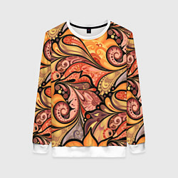 Женский свитшот Multicolored branching floral patterns