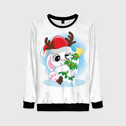 Женский свитшот Зайка с ёлочкой