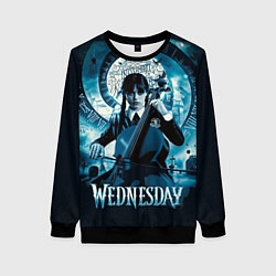 Свитшот женский Wednesday Addams 2022, цвет: 3D-черный