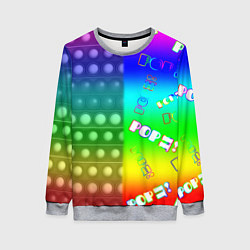 Женский свитшот Pop it радуга