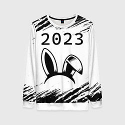 Свитшот женский НГ Кролик ободок на светлом, цвет: 3D-белый