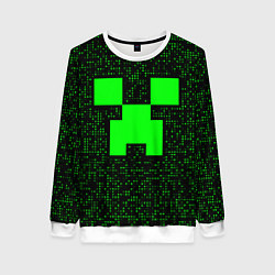 Женский свитшот Minecraft green squares