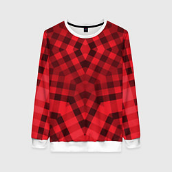 Женский свитшот Красно-черный геометрический узор